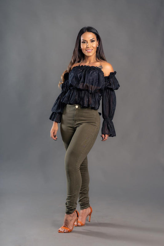 Calça bolso embutido